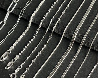 Collana Lunga In Argento 925 LeCalla, Catena Scorrevole Regolabile Da 14 A 24 Pollici, Gioiello Italiano