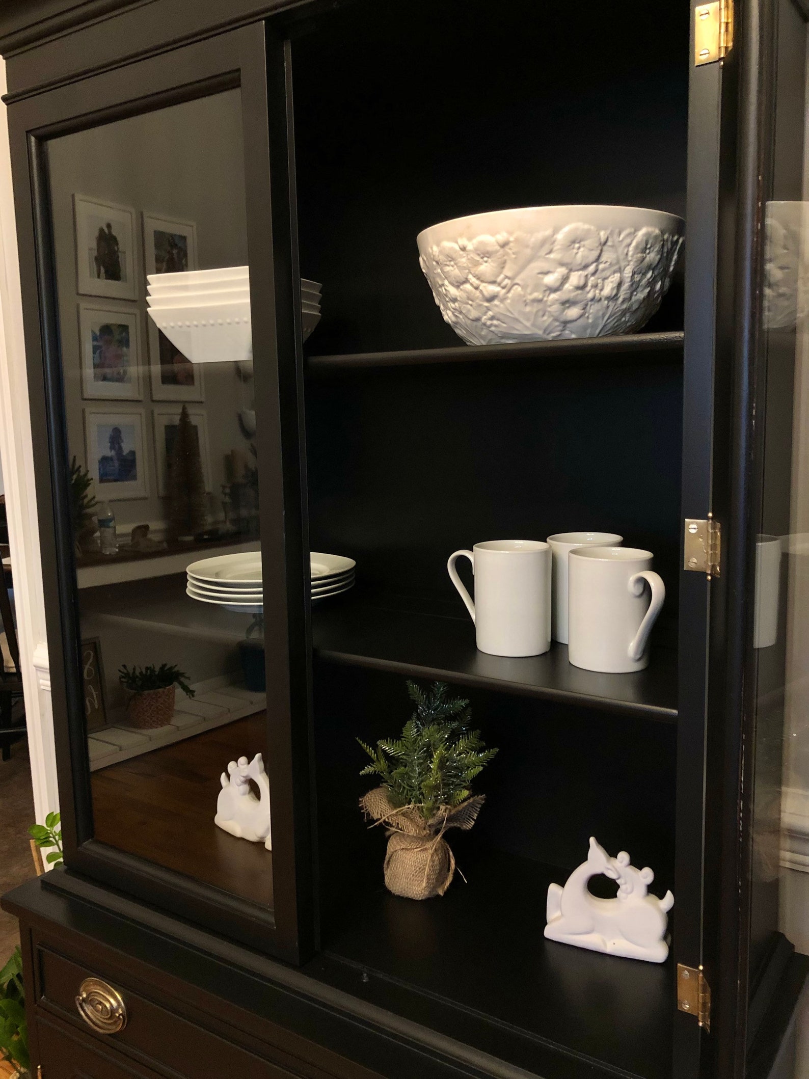 Black China / Hutch / Display / Farmhouse / Etsy