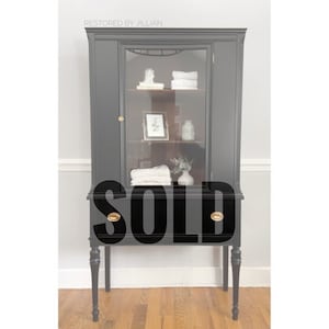 Small Black Cabinet, Hutch