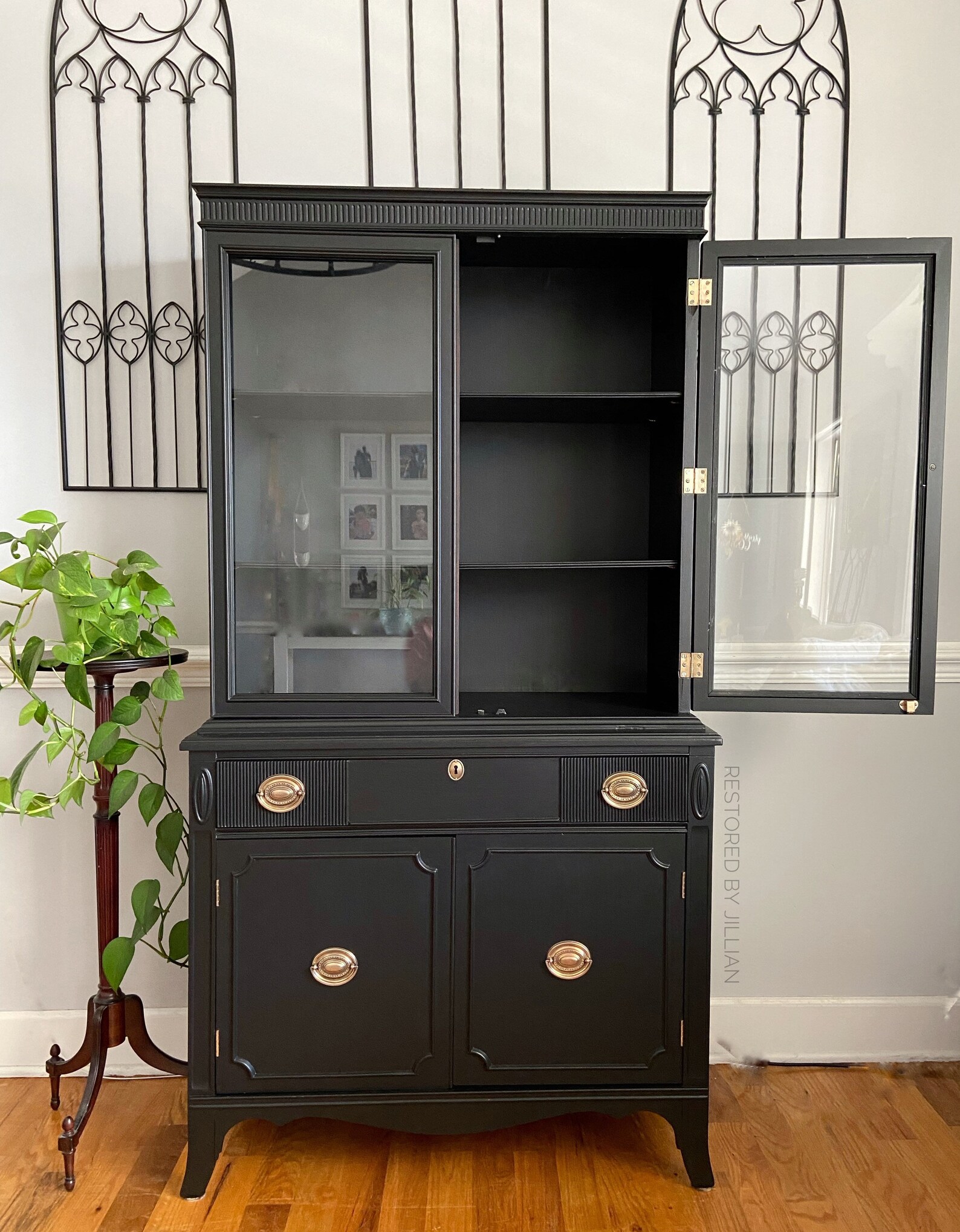 Black China / Hutch / Display / Farmhouse / Etsy