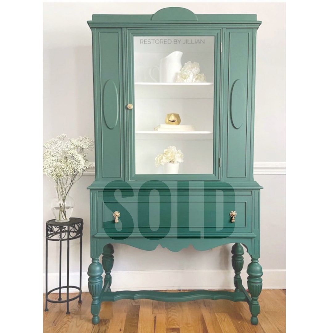Jacobean china hutch discount