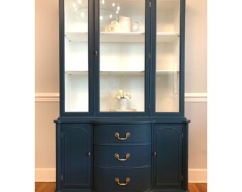 Navy Blue China Cabinet - Etsy