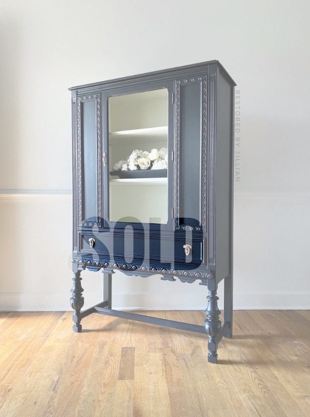 Jacobean Hutch, Antique China Cabinet, Vintage - Etsy