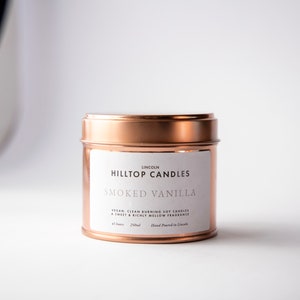 Smoked Vanilla Luxury Hand Poured Scented Soy Candle image 3