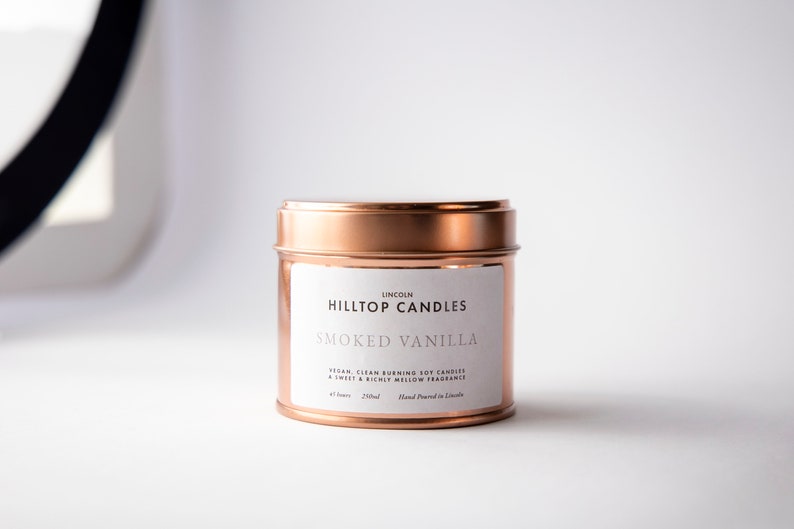 Smoked Vanilla Luxury Hand Poured Scented Soy Candle image 3