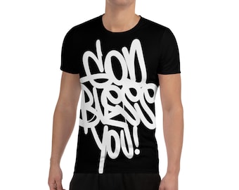 God Bless You! All-Over Print Men's Athletic T-shirt