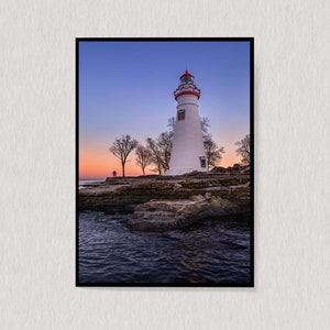 Marblehead, Ohio Lighthouse at Sunset- Festive Prints