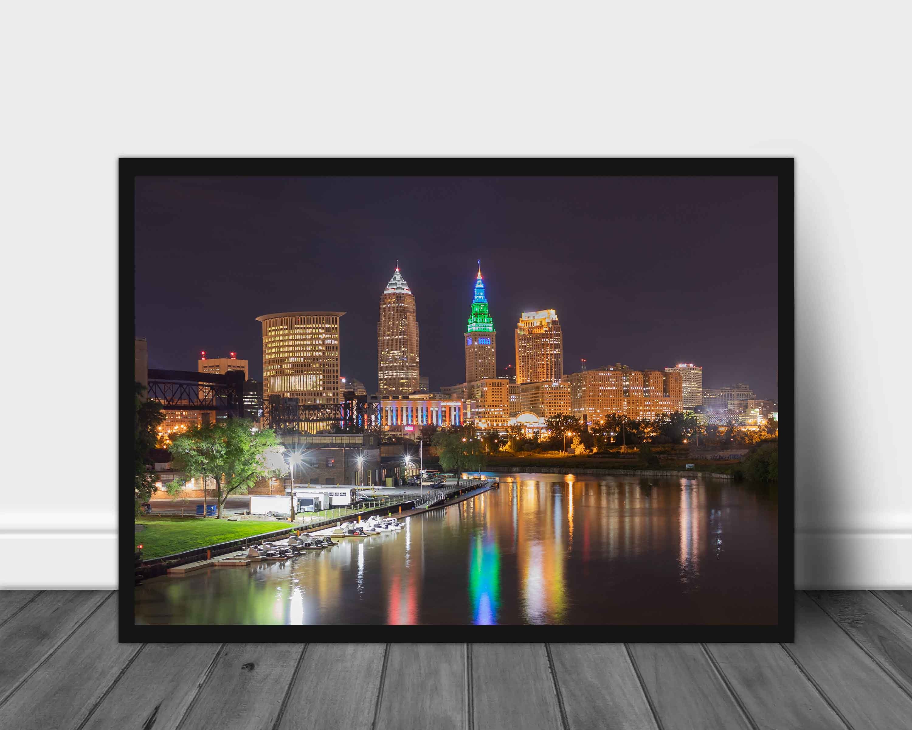 Cleveland Ohio Skyline at Night Prints picture