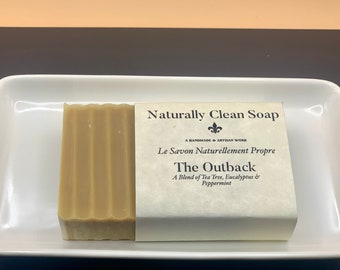 The Outback Bar Soap: All-Natural Refreshing Handmade Cold Process Soap | Tea Tree, Eucalyptus & Peppermint Essential Oils | Clean Smelling