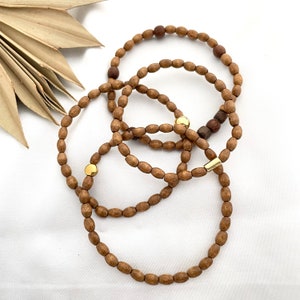Handmade Wood Bead Bracelet: Essential Oil Diffuser, Yoga Jewelry