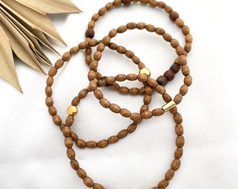 Handgemaakte houten kralenarmband: etherische olieverspreider, yoga-sieraden