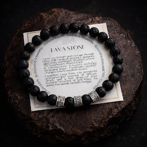 Black Lava Stone Bracelet,Aromatherapy Diffuser Jewelry,Perfect Gifts for Essential Oil Enthusiasts, Handmade Jewelry Gift