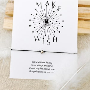 Make a wish bracelet,Adjustable,Cute Best friend gift,Personalized gifts for Boyfriend Best Friend Bracelet,Graduation Gift under 5
