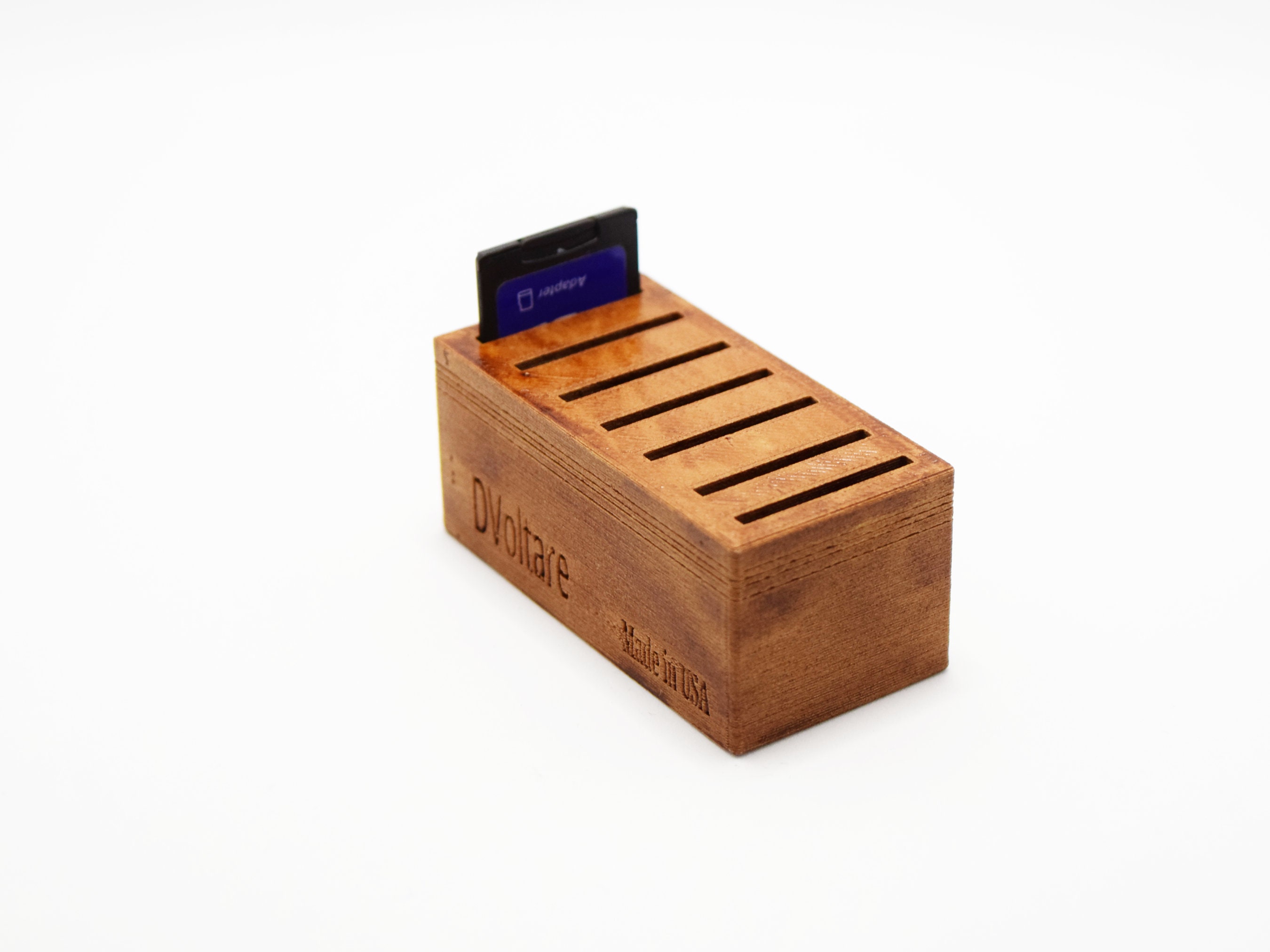 SD Card Holder with 7 slots Made with Wood and hand painted Etsy