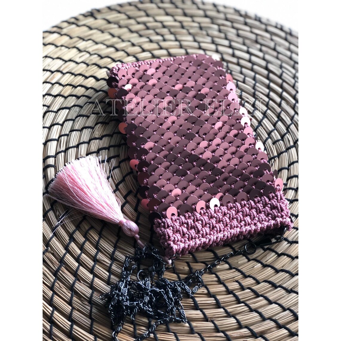 crochet travel bag