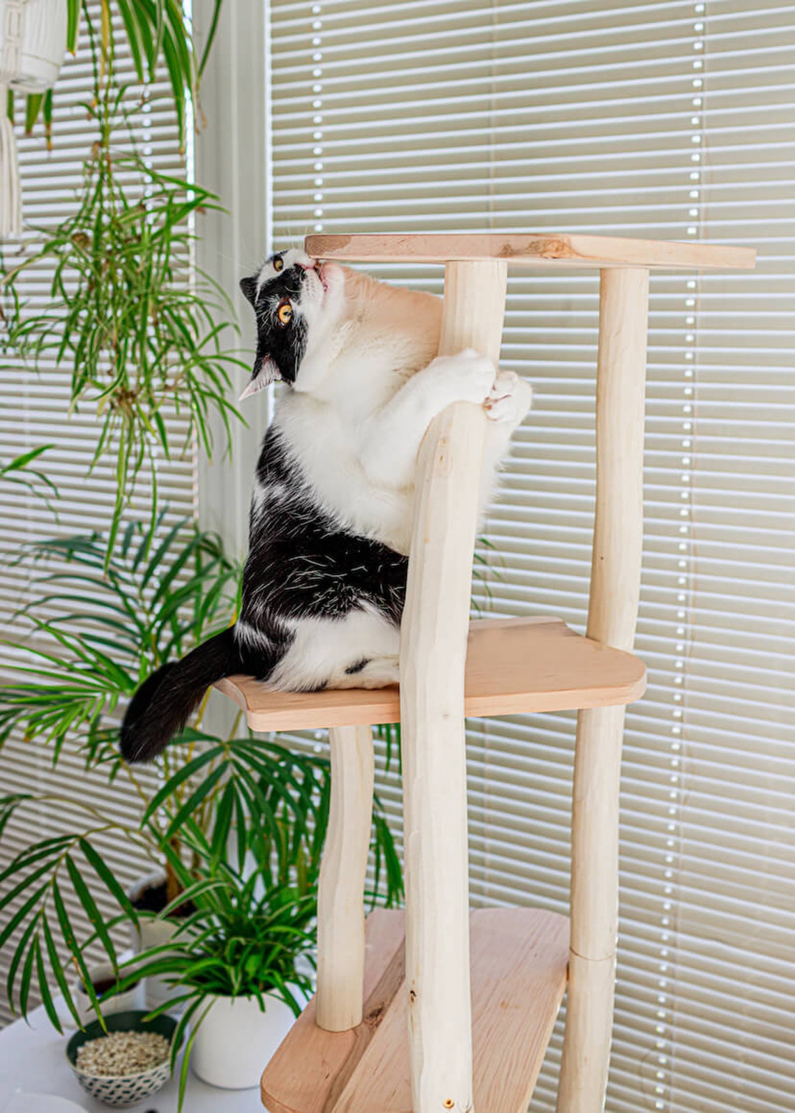 Cat Tree With Wood Natural Large and Tall Cat Tree Etsy