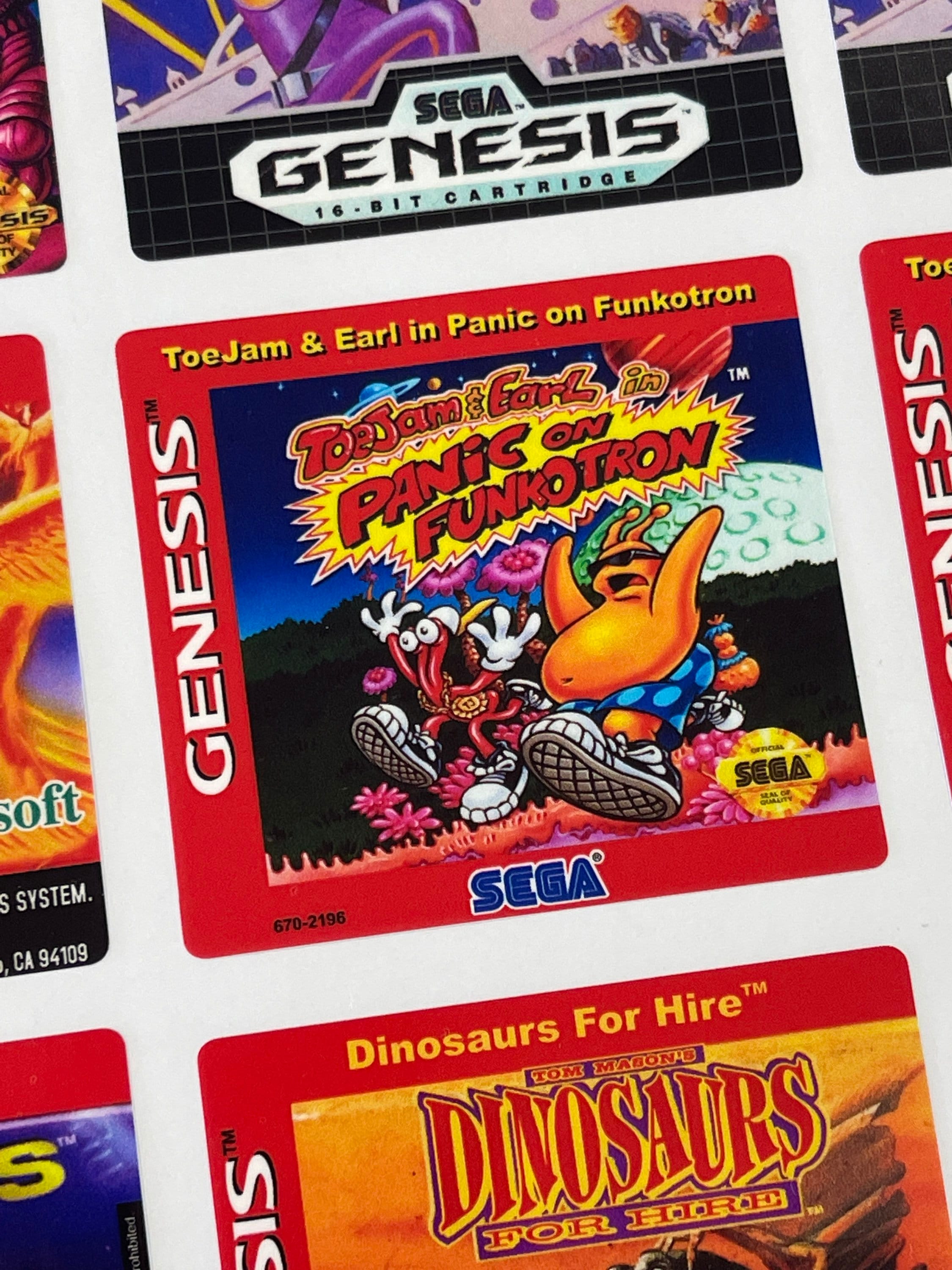 Sonic the Hedgehog 2 Sega Genesis Replacement Label Sticker 
