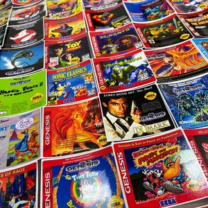 SEGA Cartridge game replacement labels. Replace your game labels with authentic-looking replacements for Sega Genesis cartridges.