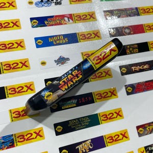 Sega 32X End Labels: Keep track of your unlabeled Sega32X cartridges while on the shelf & be able to identify each game. Fully Customizable!