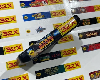 Etykiety końcowe Sega 32X: personalizowane naklejki na kartridże