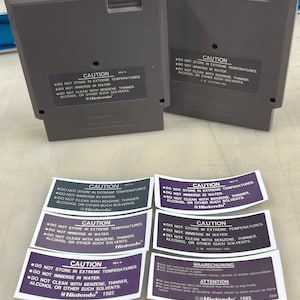 NES Cartridge Back Side Replacement Label Stickers - Etsy