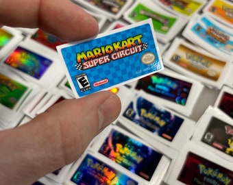 Etiqueta de repuesto para Gameboy Advanced GBA: restaura tus etiquetas dañadas. Mods o ROMs personalizadas, regalos, bromas o juegos meme. Arte personalizado.