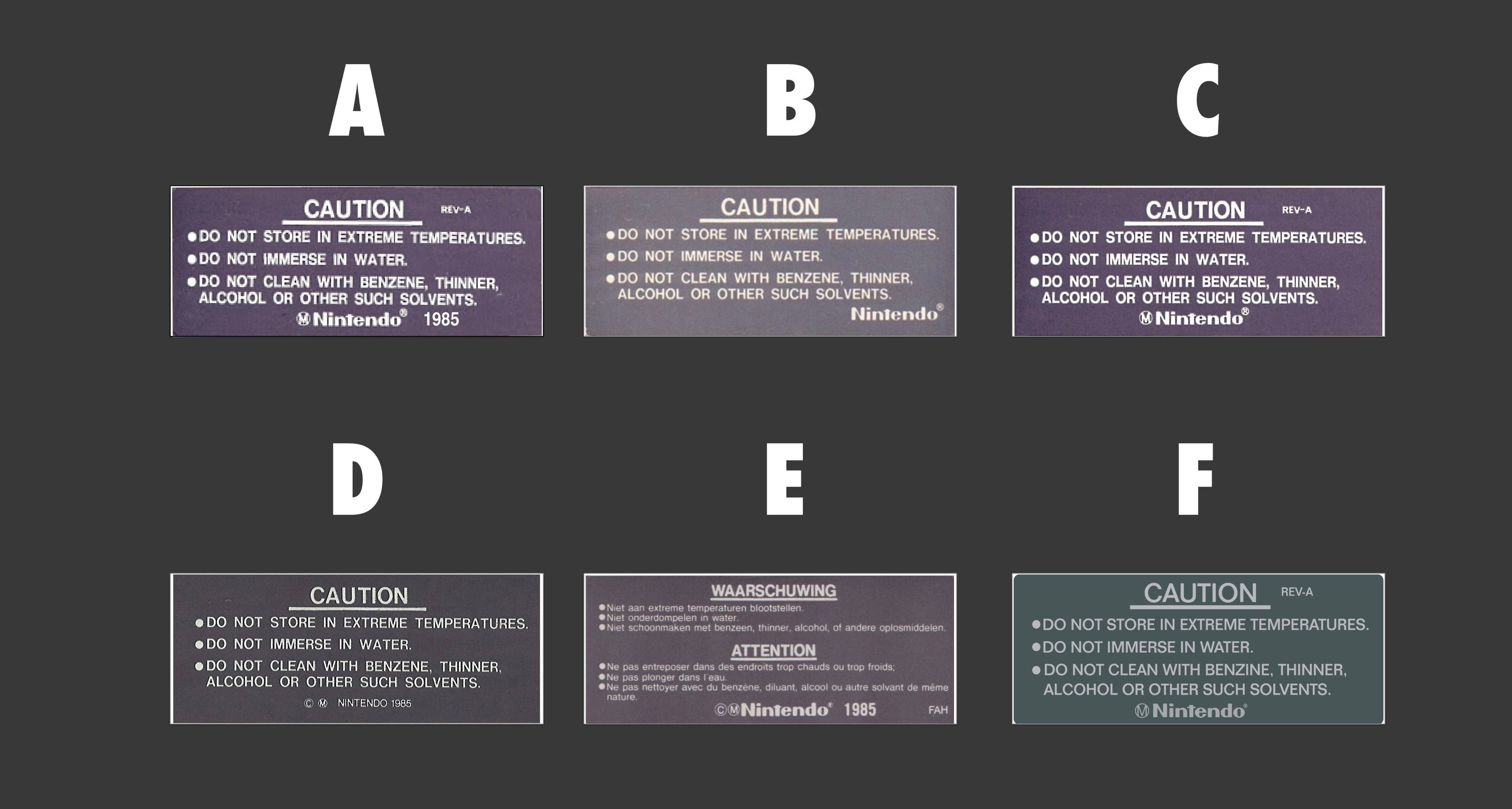 NES Cartridge Back Side Replacement Label Stickers Etsy