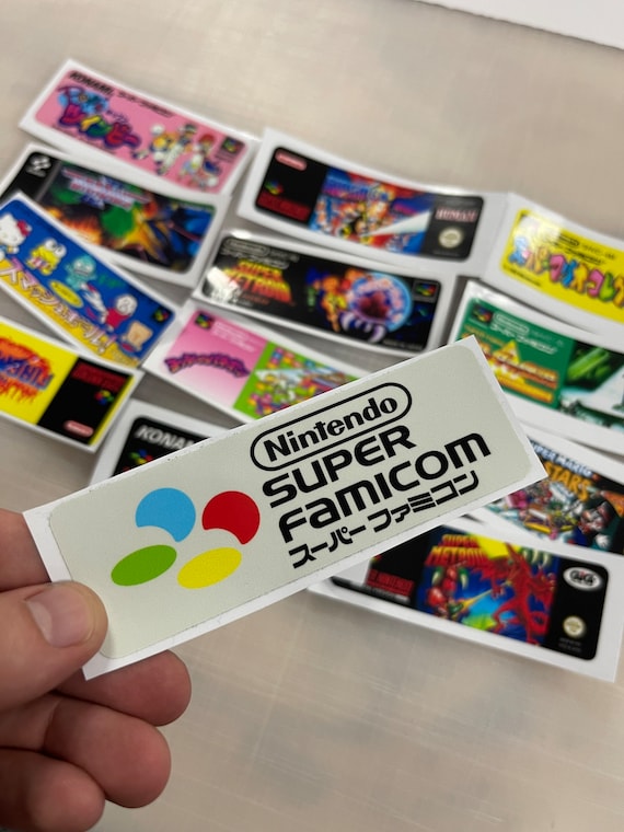 スーパーファミコンカートリッジのゲームラベル交換用。本物のような