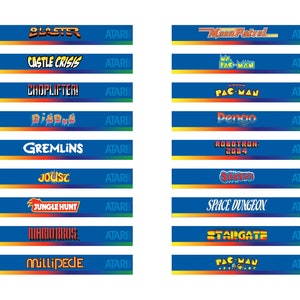 Atari 5200 End Labels, Keep track of your loose Atari cartridges while on the shelf and be able to identify each game. Fully Customizable!