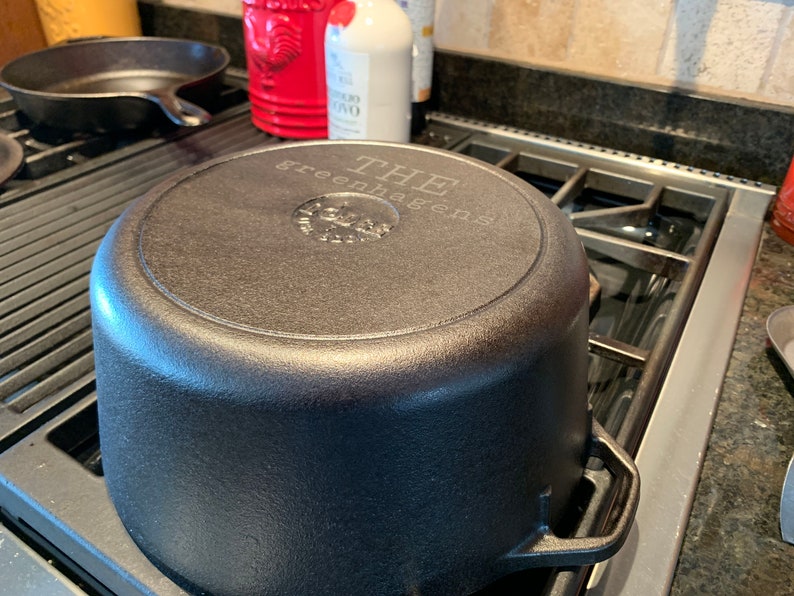 Custom Engraved Cast Iron Dutch Oven Wedding Gift/house Etsy