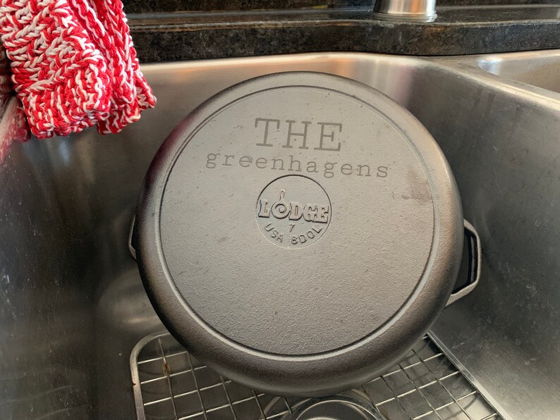 Custom Engraved Cast Iron Dutch Oven Wedding Gift/house Etsy