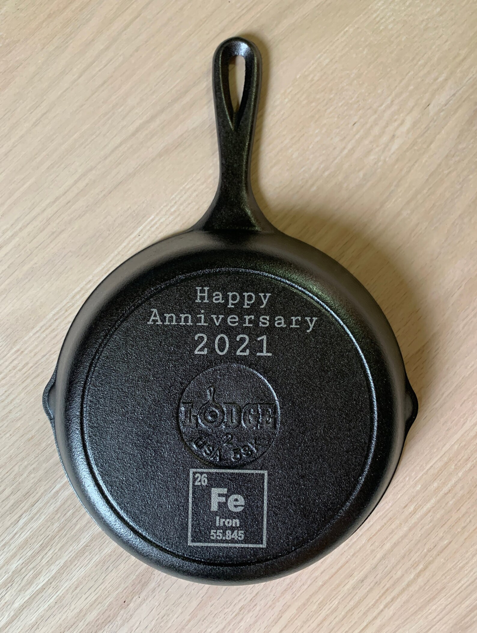 Engraved Cast Iron Skillet Iron Anniversary Gift/Wedding Etsy