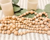 10ft wood bead garland
