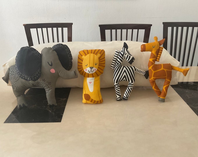 Super Soft Safari Animal Plushies | Handmade | Birthdays | Perfect gift for children | Jungle animals