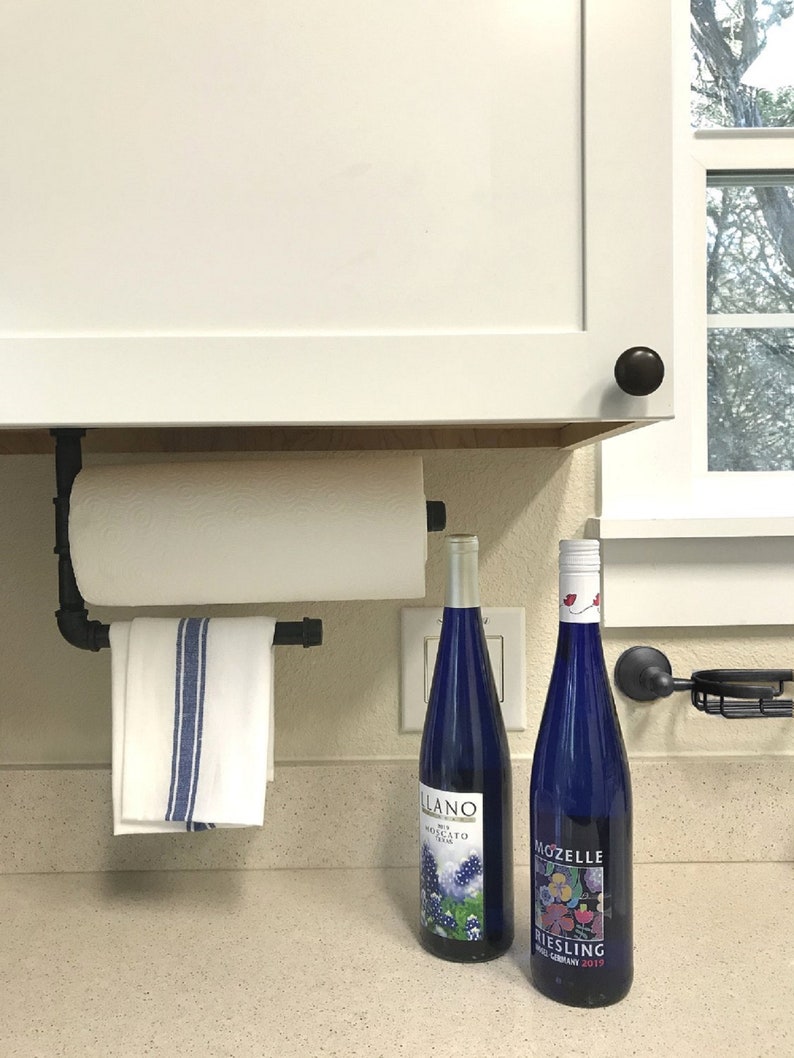 Farmhouse Under Paper Towel Holder W/hand Towel Bar Etsy