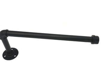 Under Cabinet Paper Towel Holder — Farmhouse Black Iron Pipe
