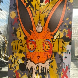Flareon Glanz Kunstdruck | Evoli-Lösung| Mehrere Größen