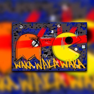 Pac-Man Art Print | Arcade | Waka Waka | Wall Art | Arcade Decor