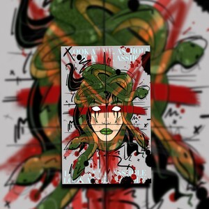 Impresión Medusa / Mitología griega / Gorgonas / Mírame, A**Hole Print / Sobreviviente / Múltiples tamaños / Impresión de arte / Arte de pared / Impresión digital /