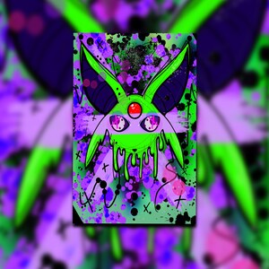 Shiny Espeon  Glossy Art Print | Eevee-lution| Multiple Sizes