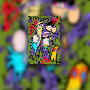 Ed edd n eddy  Inch Print | Wall Art | Graffiti | Trash Polka