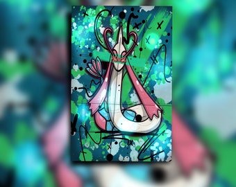 Milotic Print | Pokemon | Art Print | Wall Art | Digital Print| Multiple Sizes