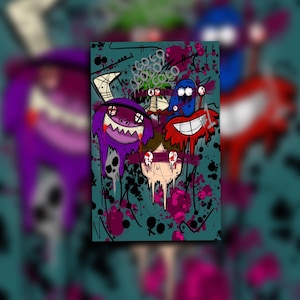 Hogar de Foster para amigos imaginarios Impresión en pulgadas / Arte de pared / Graffiti / Trash Polka / Nostalgia