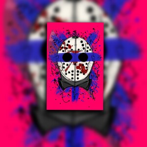 Jason Voorhees  Inch Print | Friday The 13th | Horror Icon | Halloween | Spooky | Art Print | Wall Art | Digital Print