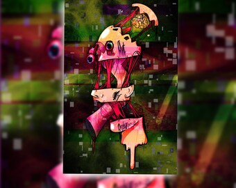 Out of Order Print | Horror Art | Surrealism | Wall Decor | Multiple Sizes | Weird Art | Fox Off Art