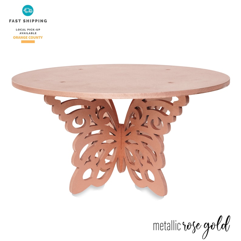 Butterfly Cake Stand perfect for wedding decorations Rose Gold