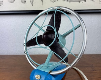 Ventilador alemán de hierro fundido - AEG - Ventilador de mediados de siglo - Ventilador giratorio - Diseño ALEMÁN de los años 60