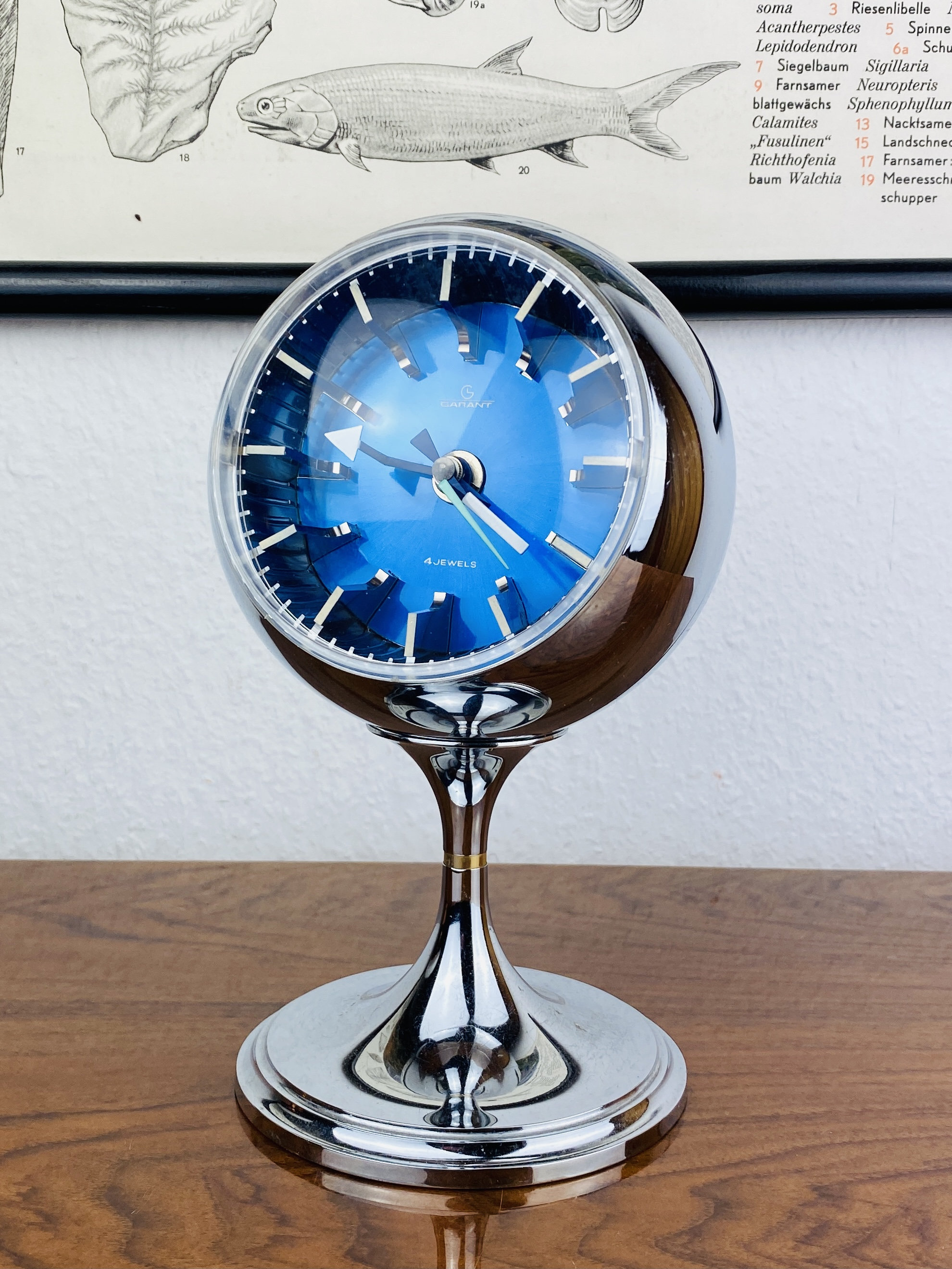 GARANT Table Clock Mid Century Table Clock in Silver Color - Etsy