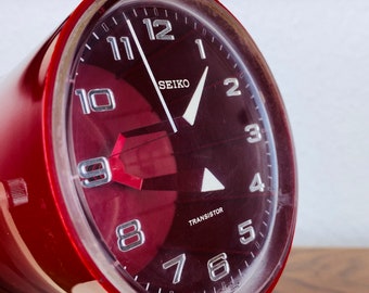 Excepcional reloj de mesa Seiko - Reloj TTZ 114 Space Age - Reloj Vintage Japonés - Reloj despertador de diseño Nippon - Reloj de mesa de los años 60