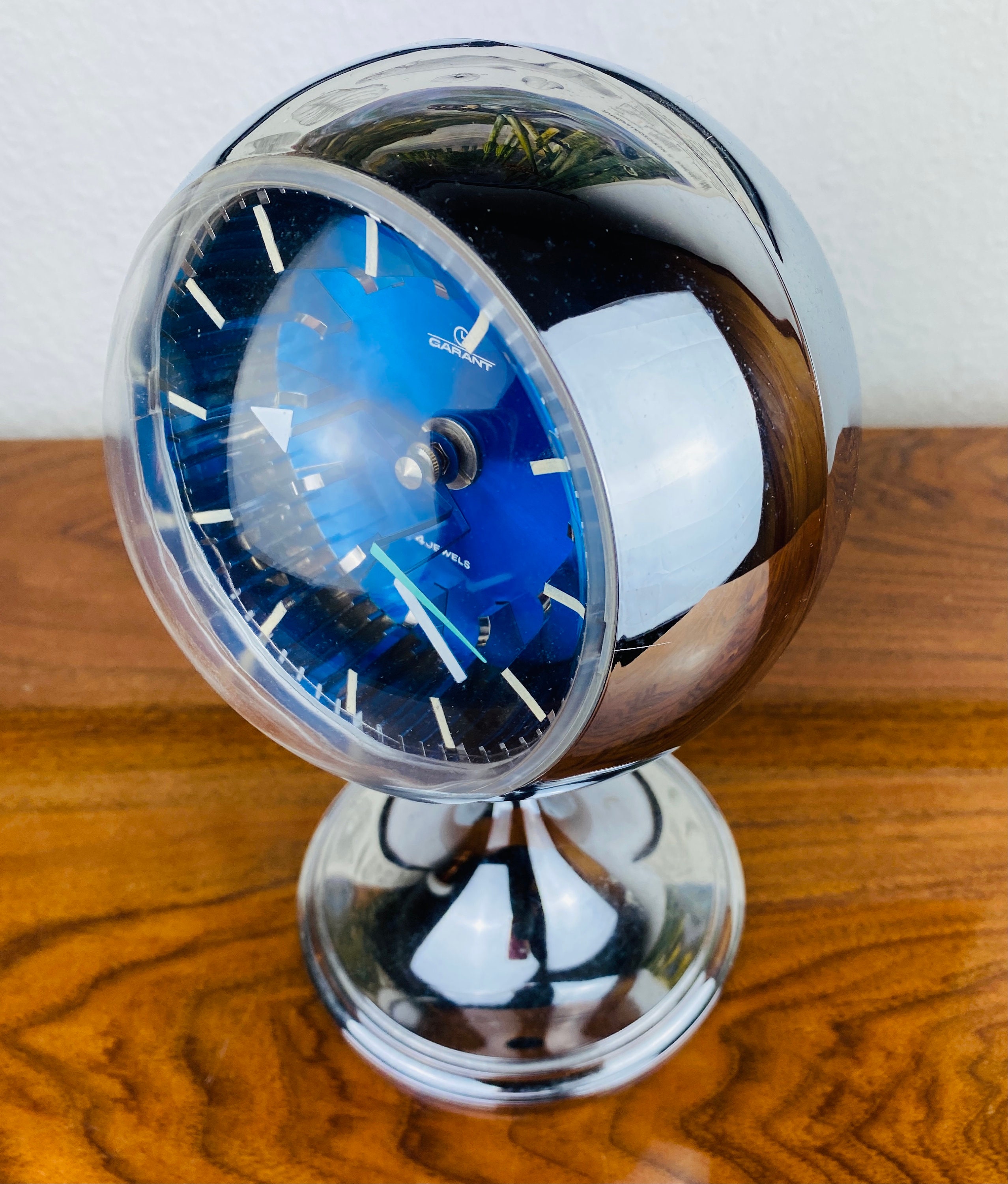 GARANT Table Clock Mid Century Table Clock in Silver Color - Etsy